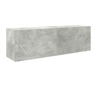 Vidaxl Armoire Murale De Bain Gris Béton 100x25x30cm Bois D'ingénierie Marron