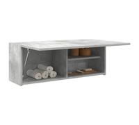 Vidaxl Armoire Murale De Bain Gris Béton 80x25x30 Cm Bois D'ingénierie Marron