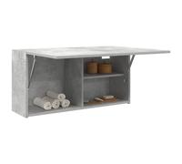 Vidaxl Armoire Murale De Bain Gris Béton 80x25x40 Cm Bois D'ingénierie Marron