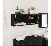 vidaXL Armoire murale de bain noir 100x25x40 cm bois d'ingénierie 860104