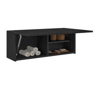 vidaXL Armoire murale de bain noir 80x25x30 cm bois d'ingénierie 860077