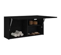 Vidaxl Armoire Murale De Bain Noir 80x25x40 Cm Bois D'ingénierie Marron