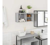 Vidaxl Armoire Murale De Bain Sonoma Gris 60x25x30cm Bois D'ingénierie Marron