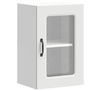 Vidaxl Armoire Murale De Cuisine Avec Porte En Verre Kalmar Blanc Blanc