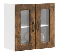 vidaXL Armoire Murale de Cuisine avec Porte vitrée Kalmar Chêne fumé Bois d'ingénierie