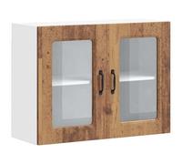 vidaXL Armoire Murale de Cuisine avec Porte en Verre Kalmar Vieux Bois, Meuble Mural de Cuisine, armoires murales avec Portes, Armoire Murale de Cuisine avec Portes