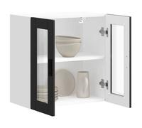Vidaxl Armoire Murale De Cuisine Avec Porte En Verre Porto Noir Noir