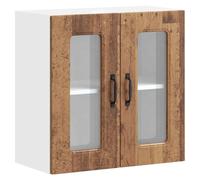 vidaXL Armoire murale de cuisine Kalmar avec porte en verre, vieux bois Marron