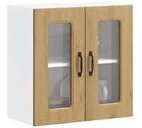 vidaXL Armoire Murale de Cuisine avec Porte vitrée Kalmar Chêne Artisanal Bois d'ingénierie