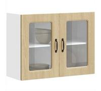 Vidaxl Armoire Murale De Cuisine Et Porte En Verre Kalmar Chêne Sonoma Multicolore