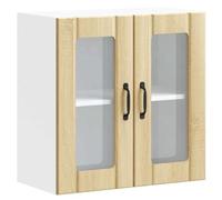 vidaXL Armoire Murale de Cuisine avec Porte vitrée Lucca en chêne Sonoma