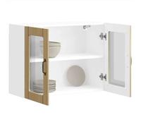 vidaXL Armoire murale de cuisine avec porte vitrée ""Lucca"" en chêne Sonoma 853850