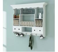 vidaXL Armoire murale de cuisine Bois blanc – Étagère de rangement