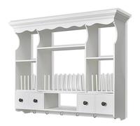 vidaXL Armoire murale pour épices avec crochets Blanc Blanc