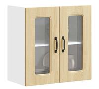 Vidaxl Armoire Murale De Cuisine Et Porte En Verre Kalmar Chêne Sonoma Multicolore