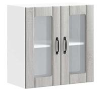 Vidaxl Armoire Murale De Cuisine Et Porte En Verre Lucca Sonoma Gris Multicolore