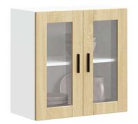 vidaXL Armoire murale de cuisine et porte en verre Porto chêne sonoma 854150