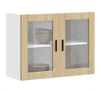 Vidaxl Armoire Murale De Cuisine Et Porte En Verre Porto Chêne Sonoma Multicolore