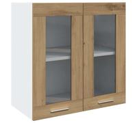 vidaXL Armoire murale de cuisine Lyon – Porte vitrée, Chêne artisanal 60×31×60 cm