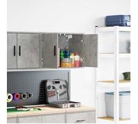 vidaXL Armoire murale de garage – Gris béton – Bois d'ingénierie