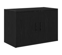 vidaXL Armoire murale de garage en bois d'ingénierie noir