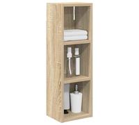 vidaXL Armoire murale de salle de bain Chêne Sonoma 20×16×62,5 cm – Moderne, Rangement pratique