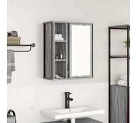vidaXL Armoire murale de salle de bain miroir sonoma gris 50x21x60 cm