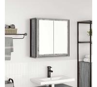 vidaXL Armoire murale de salle de bain miroir sonoma gris 60x21x60 cm