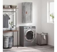 Vidaxl Armoire Murale Gris Béton 34,5x34x90 Cm Bois D'ingénierie Gris