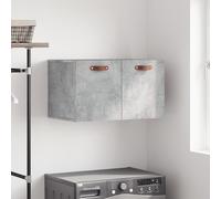 vidaXL Armoire Murale, Placard Suspendu avec Rangement, Meuble Flottant de Salon Salle de Séjour Intérieur, Moderne, Gris Béton Bois d'Ingénierie
