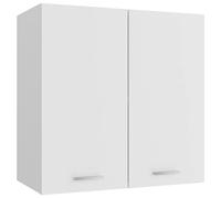 vidaXL Armoire Suspendue Placard Armoire de Rangement Meuble de Cuisine avec 2 Etagères Maison Intérieur Blanc 60x31x60 cm Aggloméré