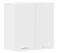vidaXL Armoire Suspendue Placard Armoire de Rangement Meuble de Cuisine avec 2 Etagères Maison Intérieur Blanc 60x31x60 cm Aggloméré