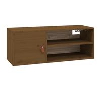 Vidaxl Armoire Murale Marron Miel 80x30x30 Cm Bois De Pin Massif Marron