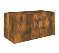 vidaXL Armoire Murale Meuble de Rangement Armoire Suspendue Meuble de Salle de Séjour Intérieur Chêne Fumé 80x39x40 cm Bois d'Ingénierie