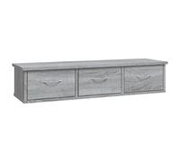 vidaXL Armoire Murale Meuble TV Mural Armoire Flottante Meuble de Rangement Salle de Séjour Intérieur Sonoma Gris 88x26x18,5 cm Bois d'Ingénierie