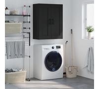 Wandkast 69,5x34x90 cm bewerkt hout zwart830405