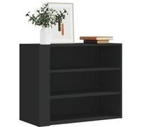 vidaXL Armoire murale noir 75x35x60 cm bois d'ingénierie