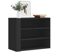 vidaXL Armoire murale noir 75x35x60 cm bois d'ingénierie