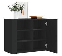 Vidaxl Armoire Murale Noir 75x35x60 Cm Bois D'ingénierie Marron