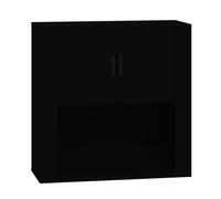 vidaXL Armoire murale Noir 80x33x80 cm Bois d'ingénierie