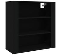 Vidaxl Armoire Murale Noir 80x33x80 Cm Bois D'ingénierie Marron