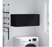 vidaXL Armoire murale noir 80x36,5x35 cm bois d'ingénierie 830077