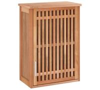 vidaXL Armoire Murale, Placard avec Rangement, Armoire Suspendue avec Porte, Meuble de Salle de Bain Toilette, Bois Massif de Noyer