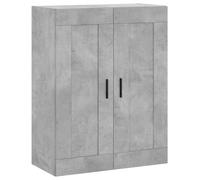 vidaXL Armoire Murale, Placard Suspendu avec 3 Compartiments et Poignées, Meuble Flottant avec Rangement Salon Chambre, Gris Béton Bois d'Ingénierie