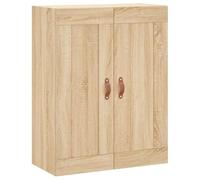 vidaXL Armoire Murale, Placard Suspendu avec 3 Compartiments et Poignées, Meuble Flottant avec Rangement Salon Chambre, Chêne Sonoma Bois d'Ingénierie