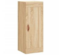 vidaXL Armoire Murale, Placard Suspendu avec 3 Compartiments et Poignées, Meuble Flottant avec Rangement Salon Chambre, Chêne Sonoma Bois d'Ingénierie