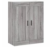 vidaXL Armoire Murale, Placard Suspendu avec 3 Compartiments et Poignées, Meuble Flottant avec Rangement Salon Chambre, Sonoma Gris Bois d'Ingénierie
