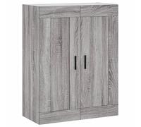 vidaXL Armoire Murale, Placard Suspendu avec 3 Compartiments et Poignées, Meuble Flottant avec Rangement Salon Chambre, Sonoma Gris Bois d'Ingénierie
