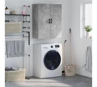 vidaXL Armoire murale Meuble flottant moderne avec rangement, gris béton, bois d'ingénierie