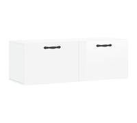 vidaXL Armoire Murale, Placard Suspendu avec Rangement, Meuble Flottant de Salon Salle de Séjour Intérieur, Moderne, Blanc Brillant Bois d'Ingénierie